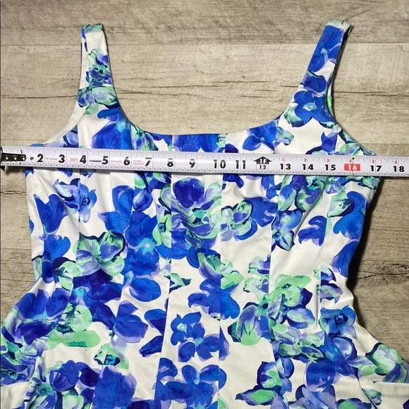 Ralph Lauren Blue Floral Mini Dress - Picture 4 of 11